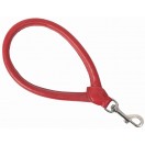 LEATHER HAND HOLDER LOOP LEAD Super Soft Rolled: Overall Length is 25 cm (10") Thickness 10 mm: Red 